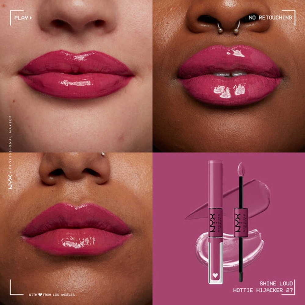 NYX Shine Loud Lipstick Duo - Hottie Hijacker - Picture 3 of 3